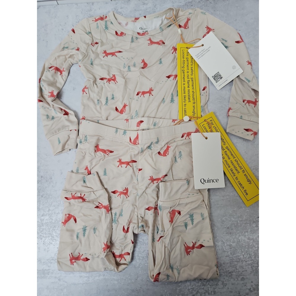 NWT Quince Pajama Set Toddler Pajamas Sz 18 -24  Months Unisex
